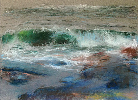 Breaking at Daybreak Pastel
