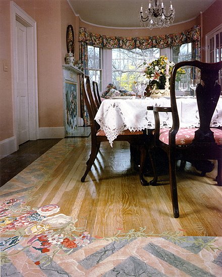 Floor painting in dining room